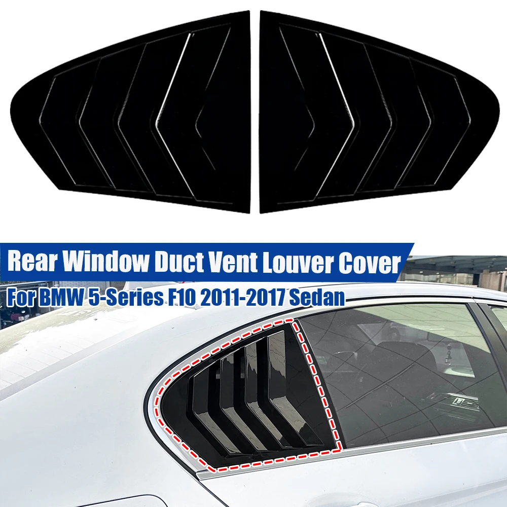 

For BMW 5-Series F10 2011-2017 4-Door Sedan Rear Quarter Window Louvers Car Styling Tunning Panel Side Vent Cover Sticker Trim