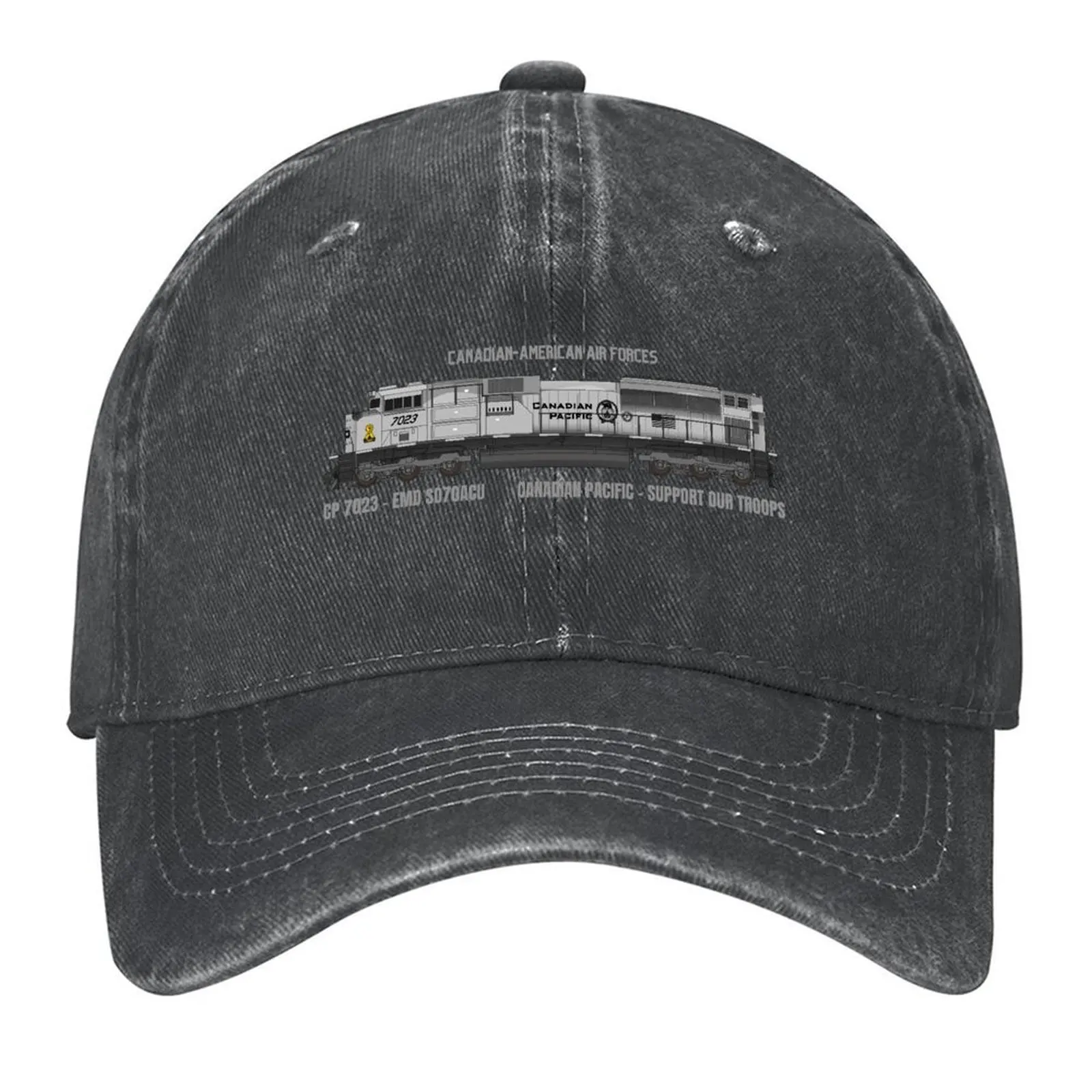 

Canadian Pacific EMD SD70ACU Canadian American Air Forces edition Baseball Cap Dropshipping |-F-| Luxury Brand Women Hats Men's