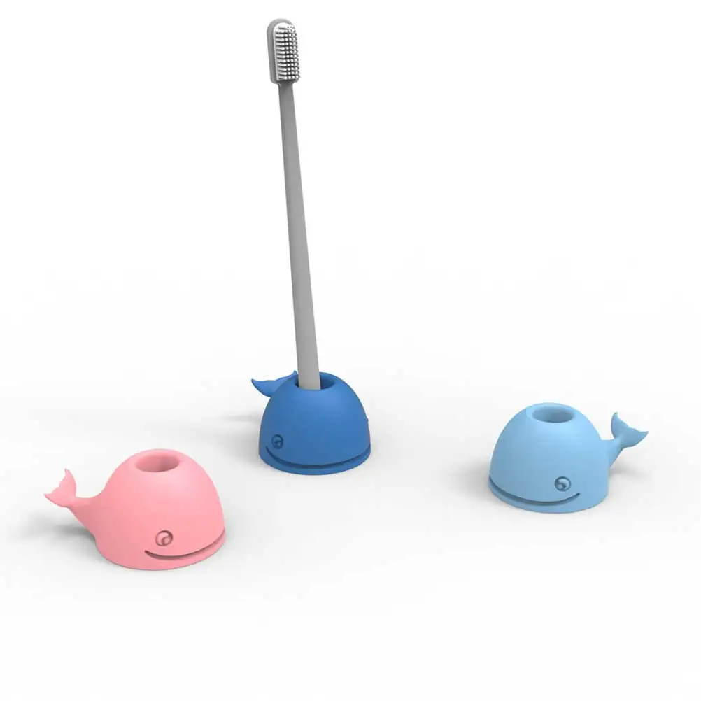 

2pcs Whale Toothbrush Holders Multi-function Storage Containers Pen Holders Washstand Organizer (Sky Blue)