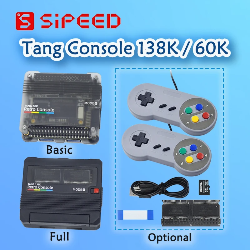 

Sipeed Tang Console 138K/60K Retro Game Console GOWIN FPGA High-Perf Compact, HDMI, Dual PMOD, RaspberryPi 5 PCIe HAT