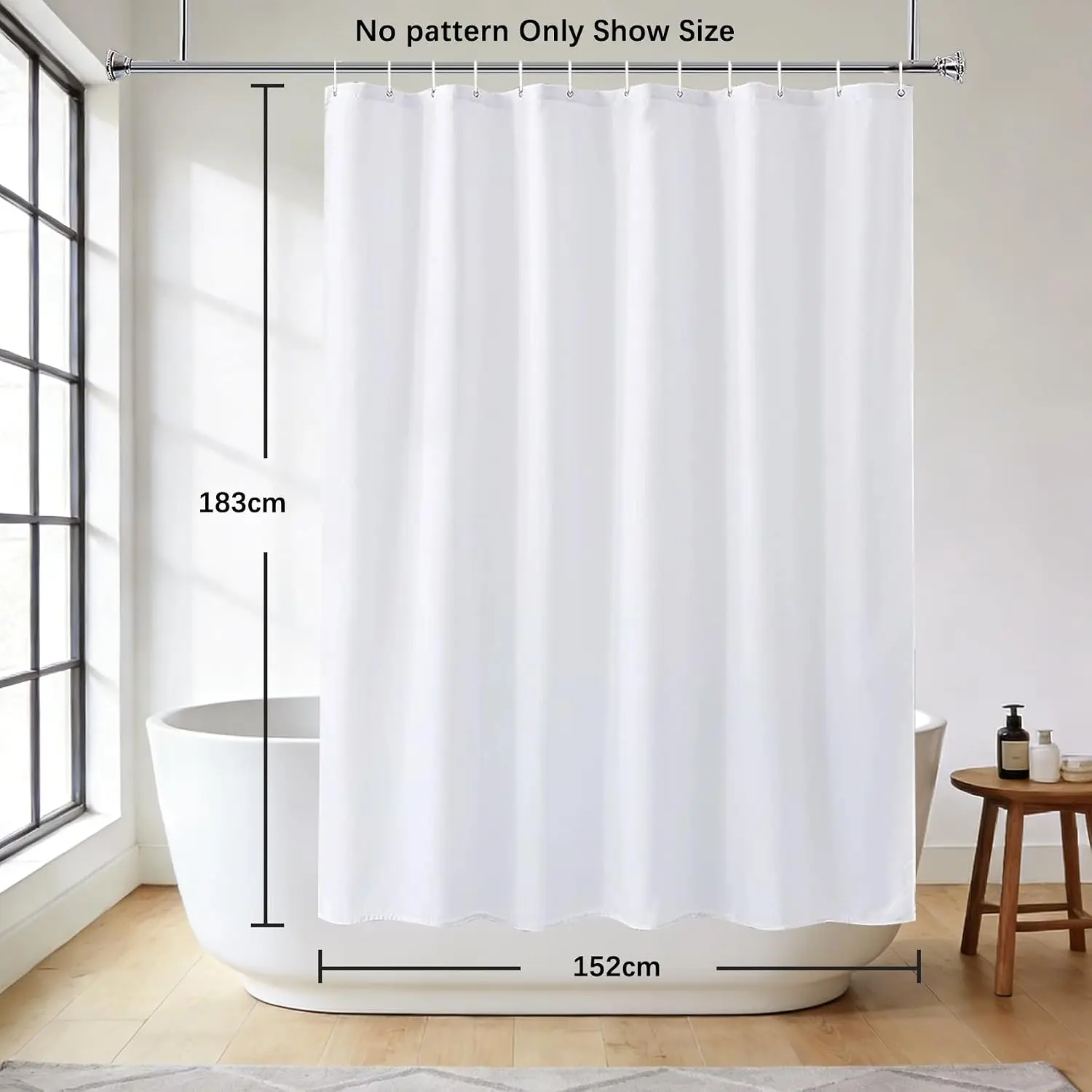 Blue Mountain Landscape Shower Curtain Waterproof Boho Bathroom Decor Watercolor Seascape Print Curtain for Modern Home 72x72 In
