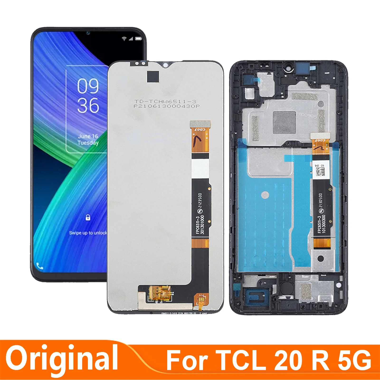 Original 6.52\'\' For TCL 20 R 5G T767H LCD Display Touch Screen Digitizer Assembly For TCL20 R TCL 20R 5G LCD