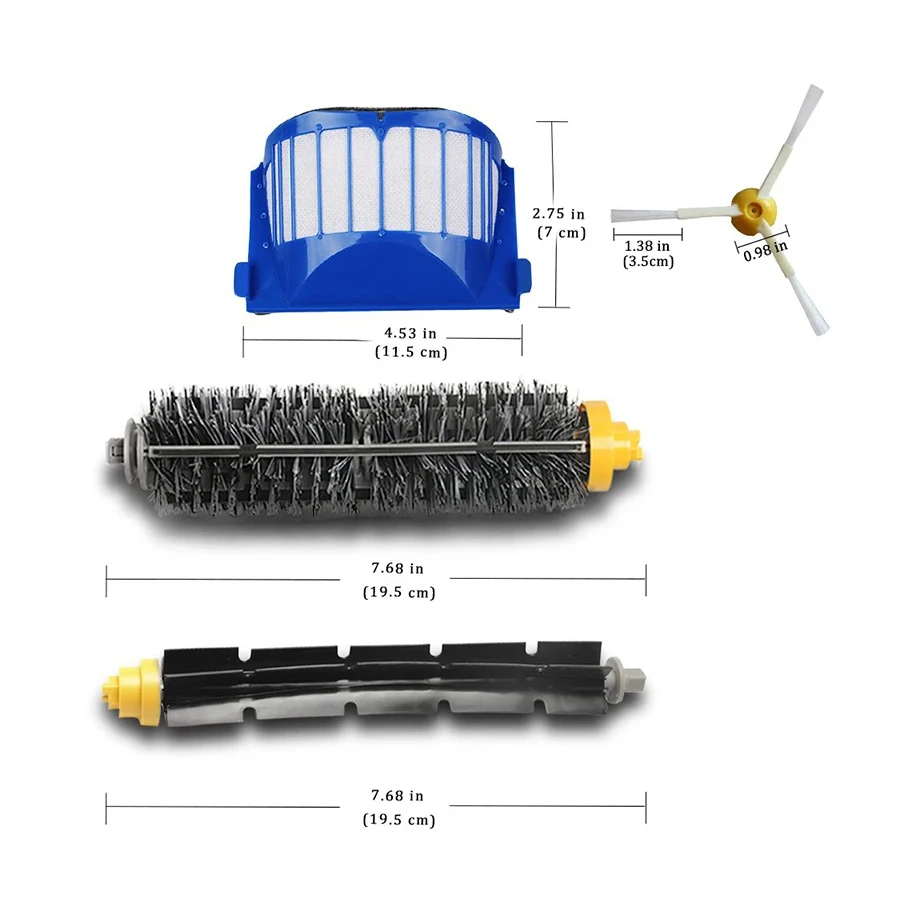 For iRobot Roomba 600 Series 605 606 610 614 620 660 630 651 650 670 690 Vacuum Cleaner Kits Hepa Filter Main Side Brush Parts