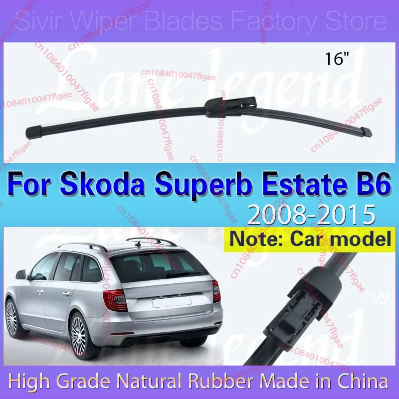 

Car Wiper 16" Rear Wiper Blade For Skoda Superb Estate B6 2008 - 2015 Windshield Windscreen Tailgate Window Rain Brush