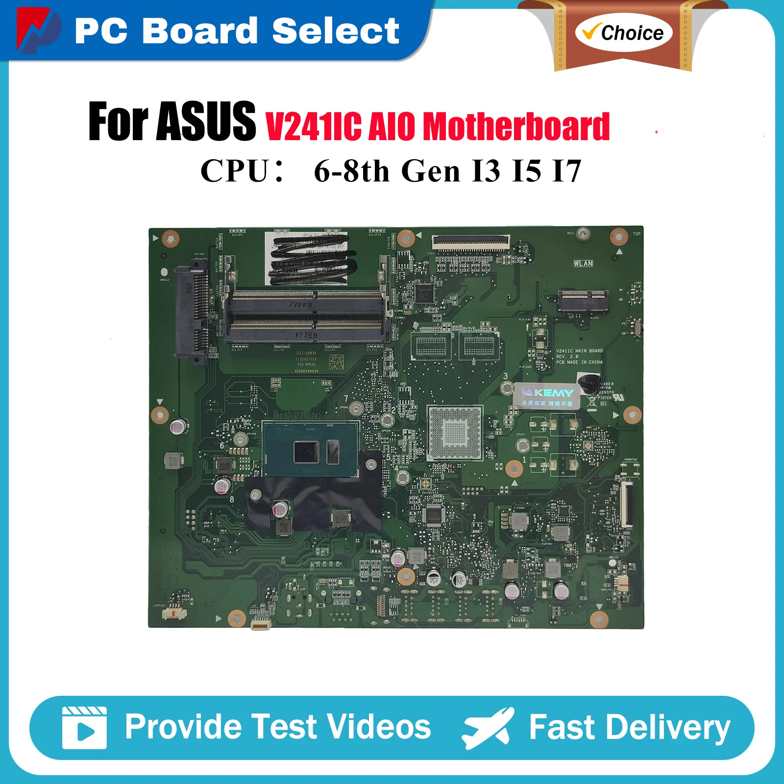 

Материнская плата V241IC для ASUS Vivo AiO V241I V241IC V241ICR, материнская плата с процессором I3 I5 I7, 100% тестирование, ОК, быстрая доставка, высокое качество