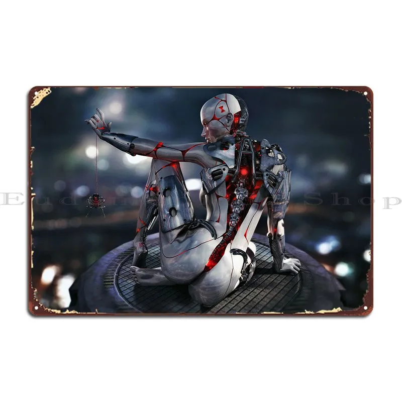 Robot Revolution Metal Plaque Poster Cinema Wall Decor Wall Decor Character Wall Decor Tin Sign Poster