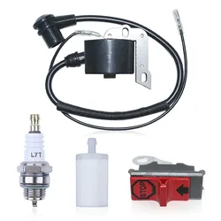 Ignition Coil Stop Switch Spark Plug Kit For Husqvarna 50 51 55 254 257 266 268 272 Spare Parts 503620203 544018401