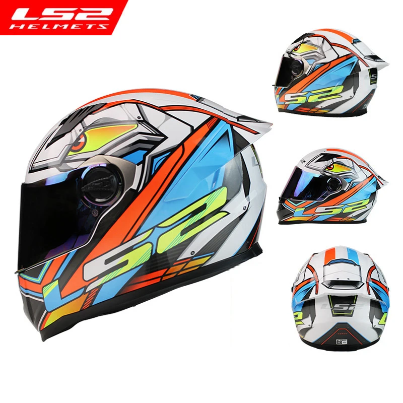 

LS2 Original Motorcycle Helmet Big Tail Wing Full Face Motorbike Racing Helmet FF300 LS2 Capacete Cascos Para Moto Riding Helmet