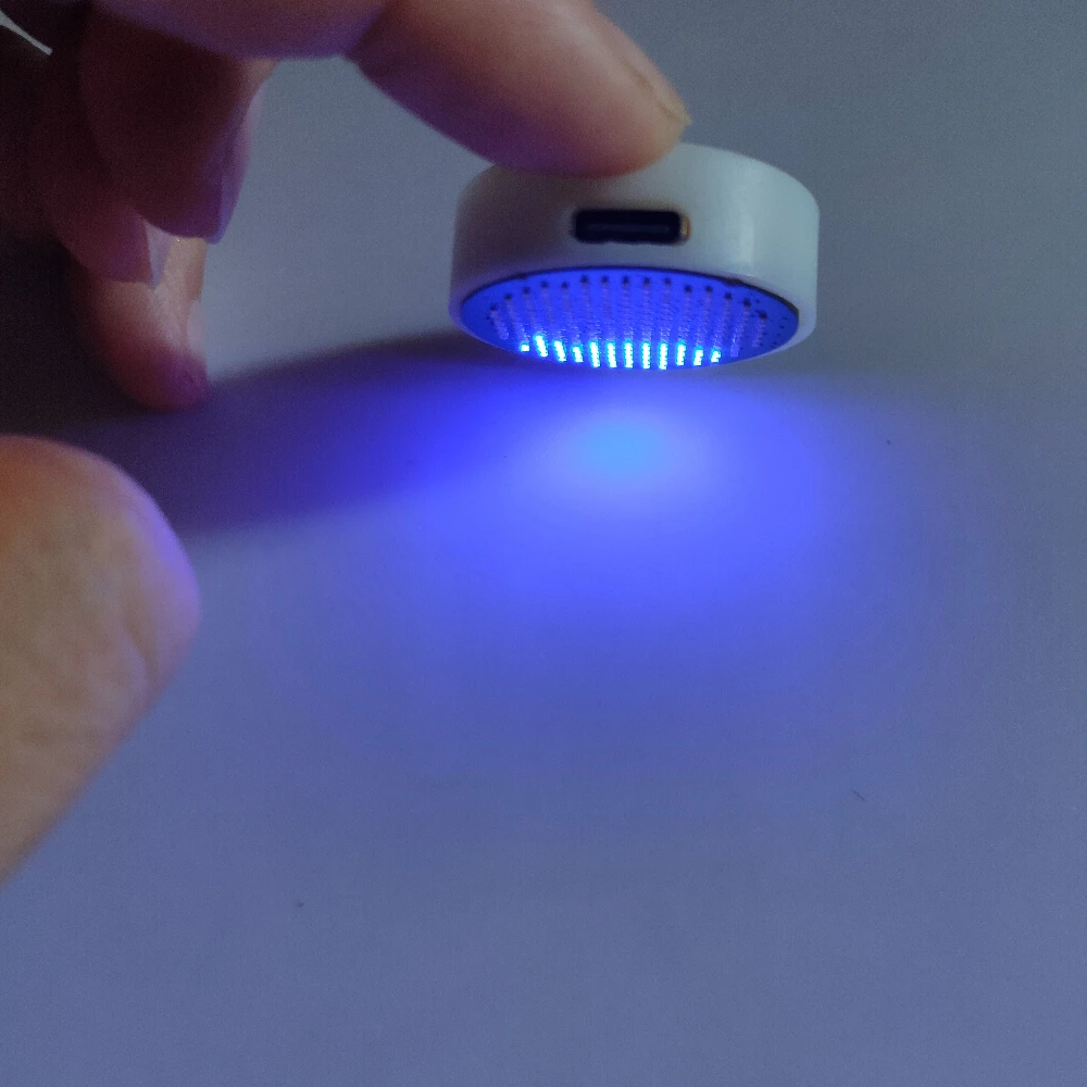 Runder LED-Anhänger mit simuliertem Wasserfluss, Leuchtende Desktop-Dekoration, Ambiente-Licht für E-Sport-Räume – Bild 6