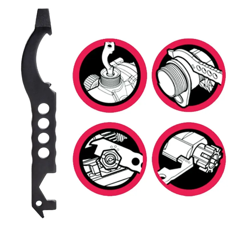 WADSN herramientas tácticas Multitasker, destornillador de mantenimiento multiusos, llavero, reparación de bicicletas, accesorios de modificación de tubo de amortiguación