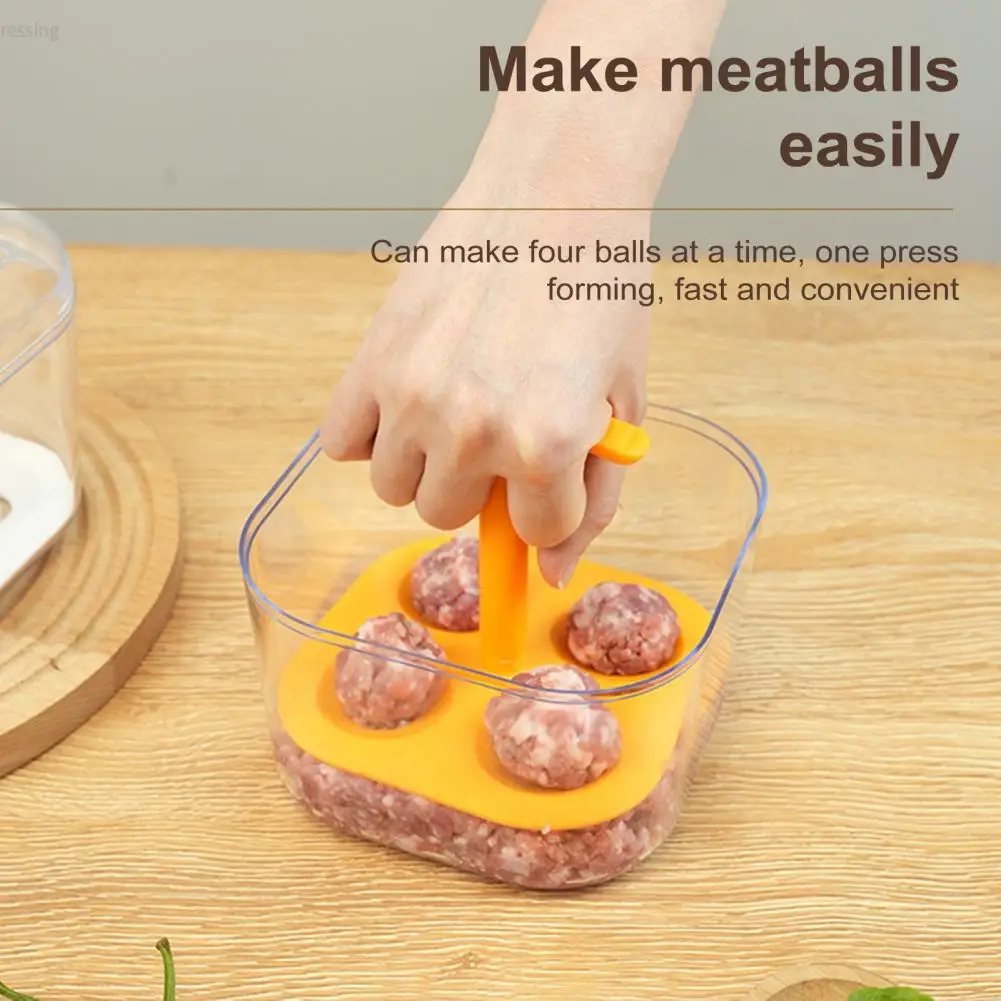 Kitchen Gadget for Making Meatballs Meatball Maker Press Mold with Transparent Lid for Easy Non-stick Durable Kitchen for Making