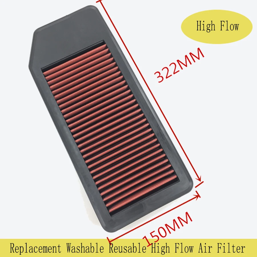 car accessories High Flow Air Filter Fits for Honda Accord 2L 2.4L BYD F6 2L Acura TSX 2.4L Washable Reusable Intake Filters  