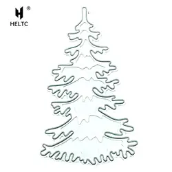 Christmas Tree Metal Cutting Dies Stencil Scrapbooking Diy Album Paper Card Embossing Decor Craft Knife Mould Xmas Tree Template