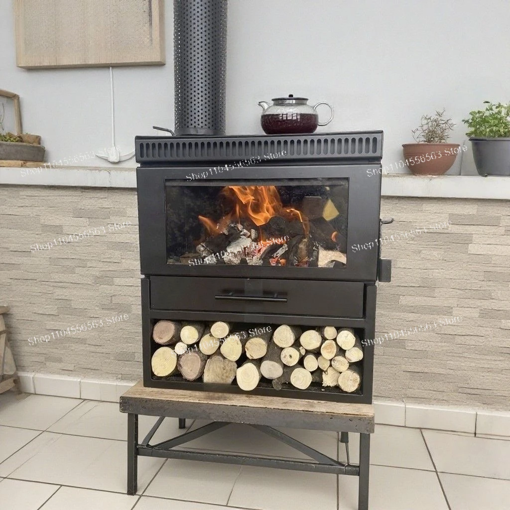 Wood Burning Fireplace - Authentic Flame Heating for Home & Cabin Decor
