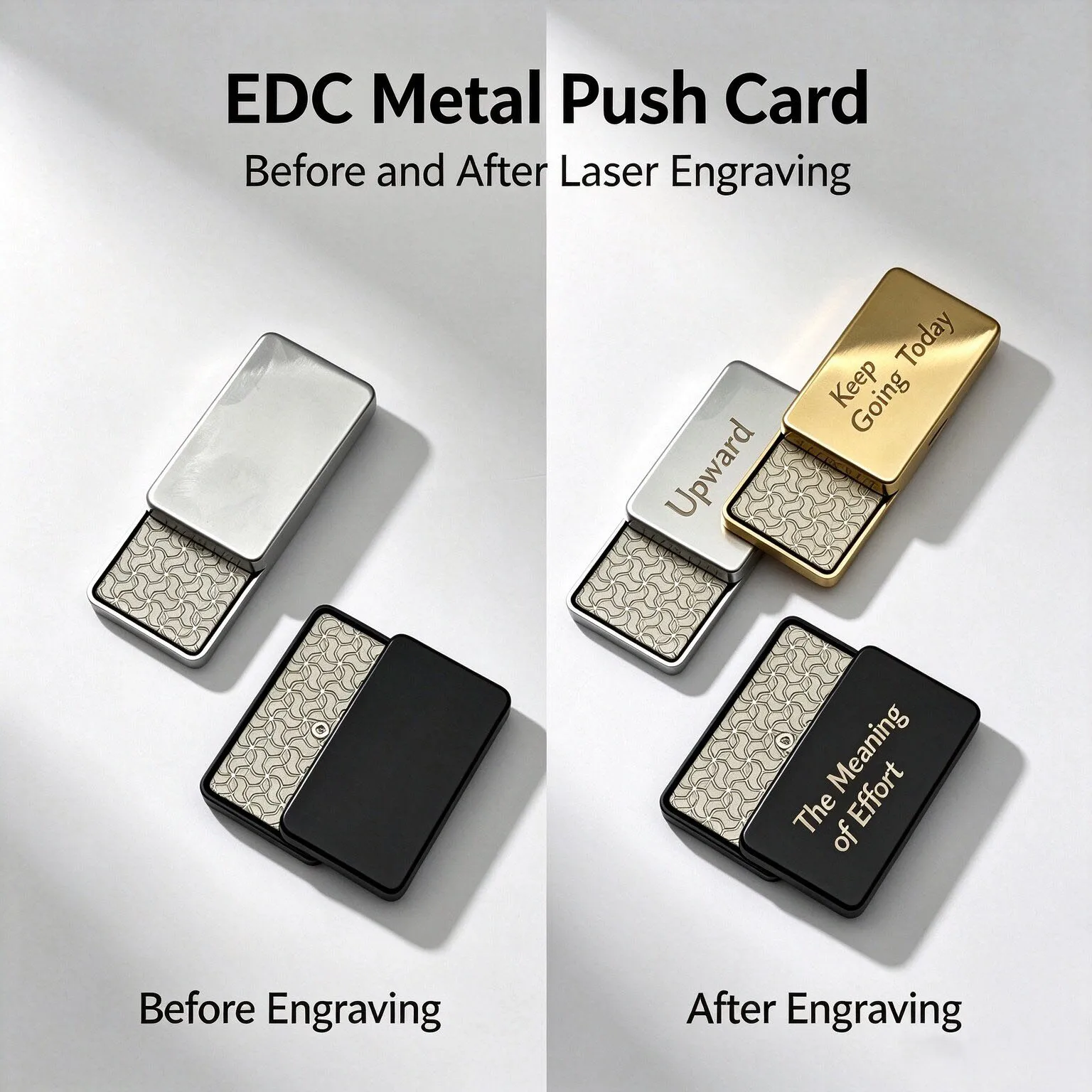 Fidget Sliders Stress Relief EDC Push Slider Metal Stress Relief Magnetic Infinite Fidget Compact Adult Gift Anxiety Fidget Toy