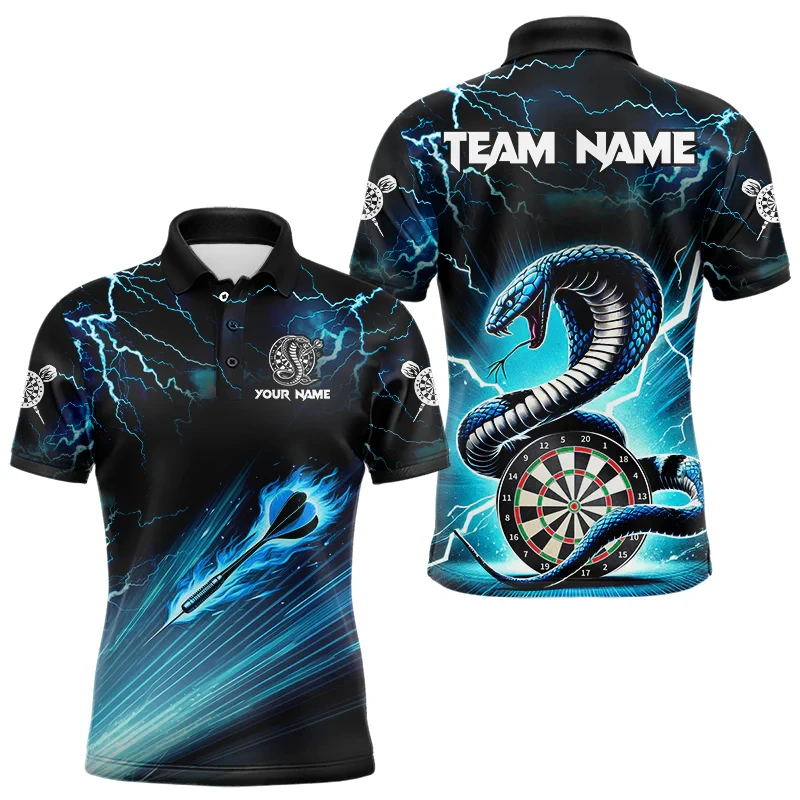 

Fashion Darts Graphic Polo Shirts For Men Custom Name 3D Printed Short Sleeve Polo Shirt Trend Oversized Breathable Team Uniform