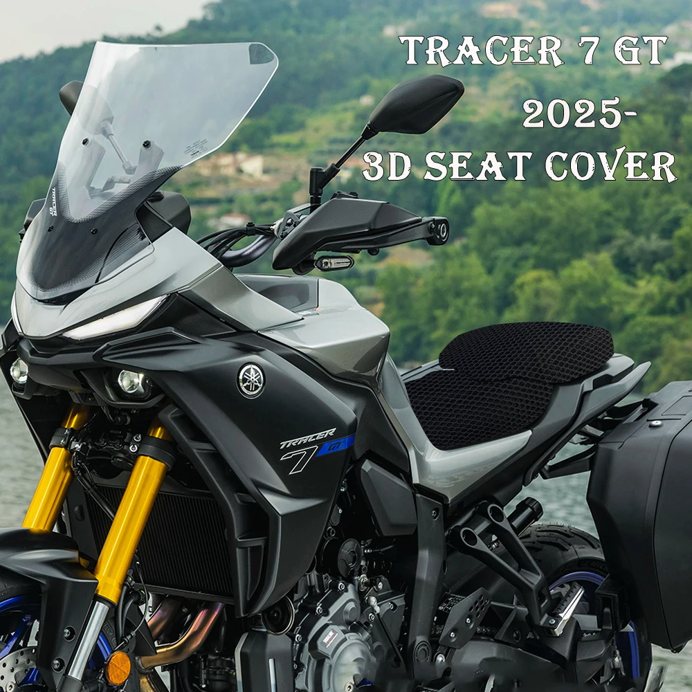

Для YAMAHA TRACER 7 7GT 2025-чехол на сиденье мотоцикла 3D чехол на сиденье с воздушным потоком Tracer 7 GT изолированный дышащий чехол на сиденье