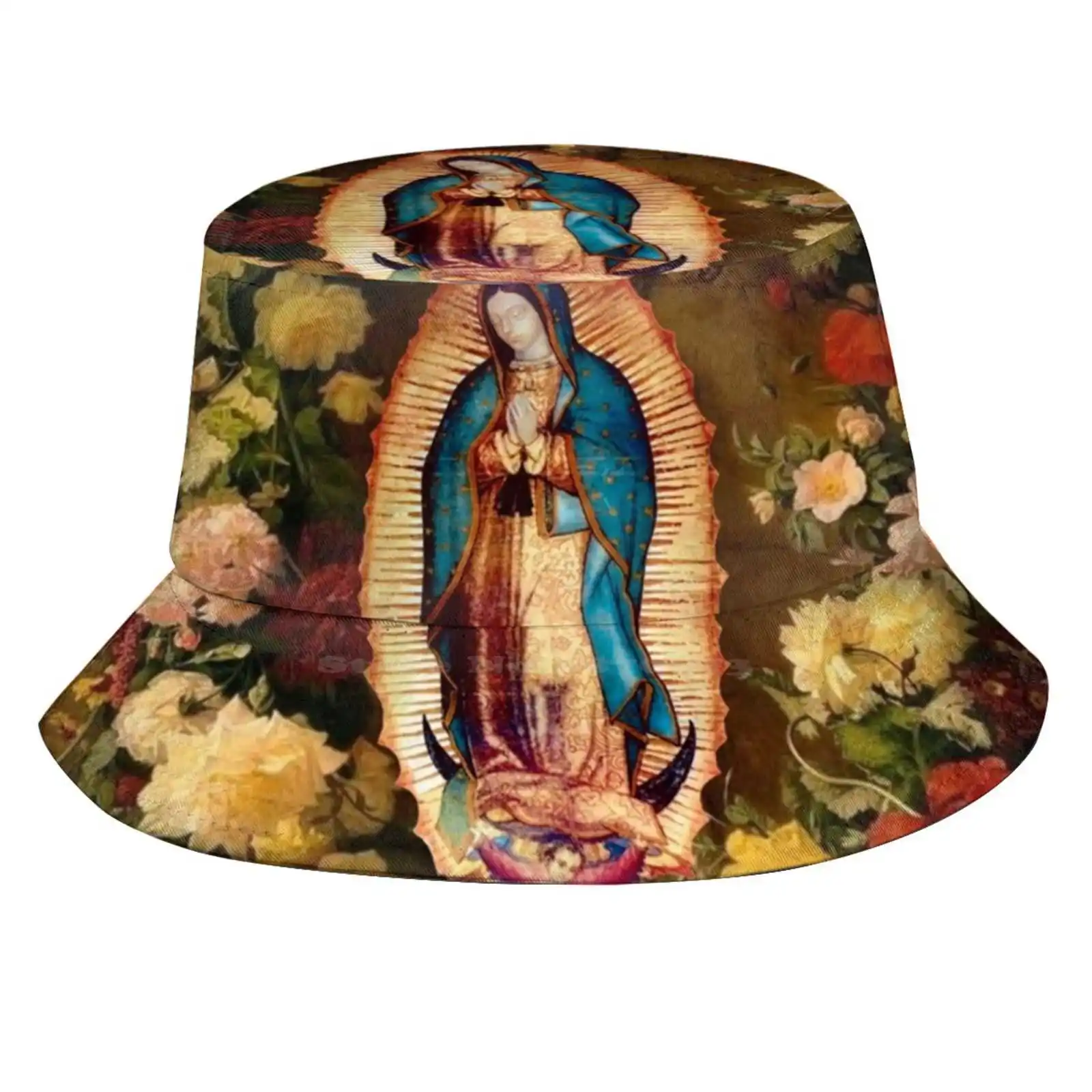 Our Lady Of Guadalupe Virgin Mary Sun Cap Fisherman Hat Bucket Hats God Religious Catholicism Faith Prayer Bible Virgen De