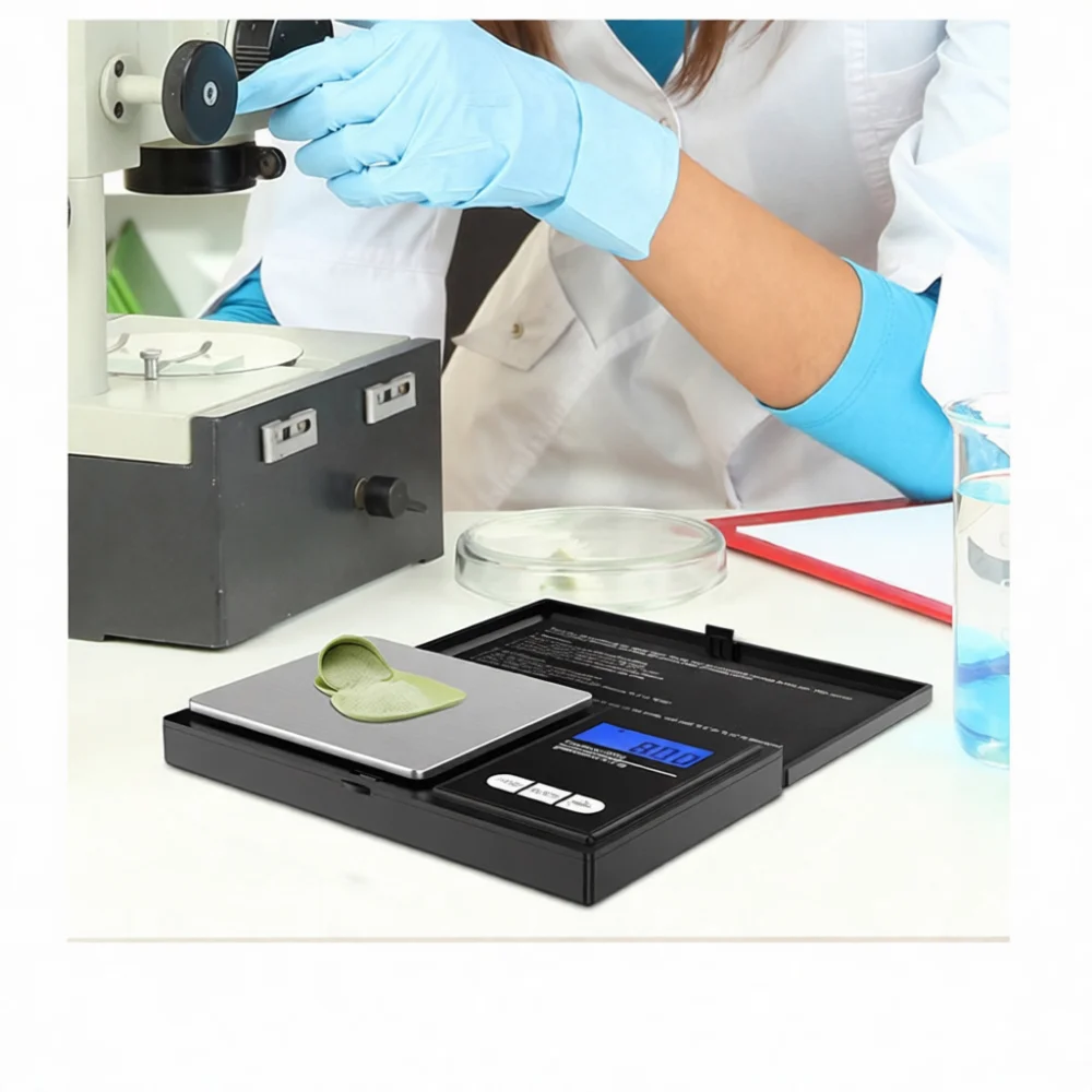 Precision Digital Pocket Scale Jewelry Balance Portable High Accuracy 0.01g Mini Measuring Device Tool Case For Gems