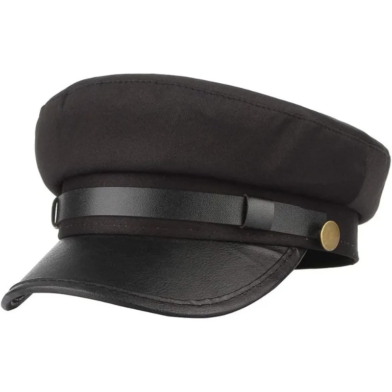 Chauffeur-Mütze für Herren und Damen, klassische Vintage-Kapitänsmütze, Newsboy-Mütze, Kostümhüte – Detail 1