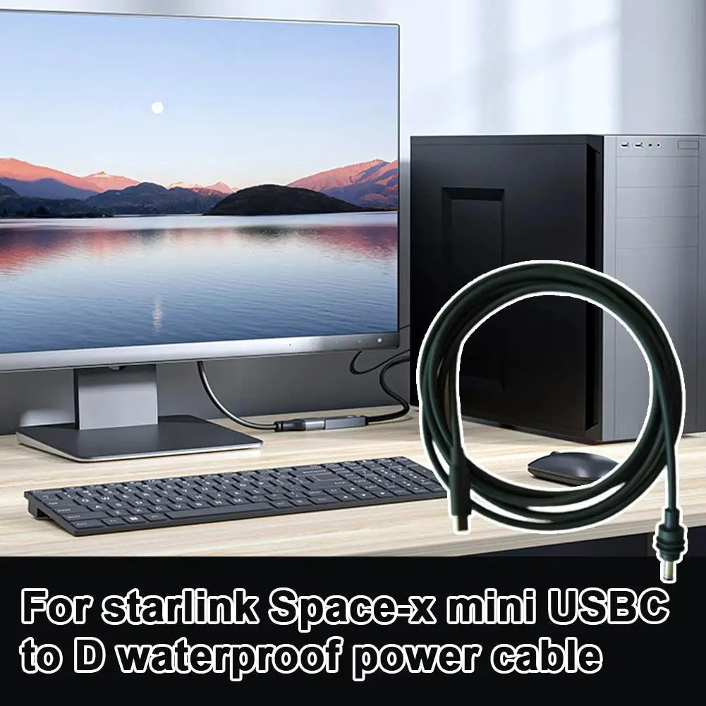 

for StarLink Space-x Mini USBC Turn D Waterproof Power Cable SPX MINI DC Cable 5 M 46 M Router Cables Waterproof Material