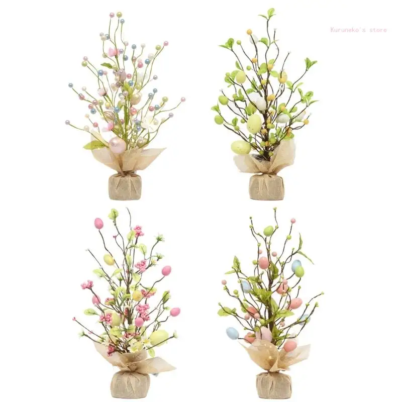 

45cm Easter Decorations LED Egg Tree Table Decoration Home Spring Party Supplies Lighted Easter Eggs Ornaments Kid Gift