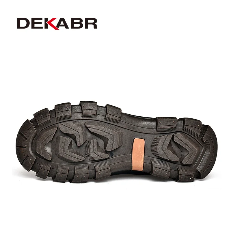 DEKABR New Man Genuine Leather Loafers Men Moccasin Sneakers Flat High Quality Causal Men Shoes Footwear Boat Shoes Size 38-45 image 4