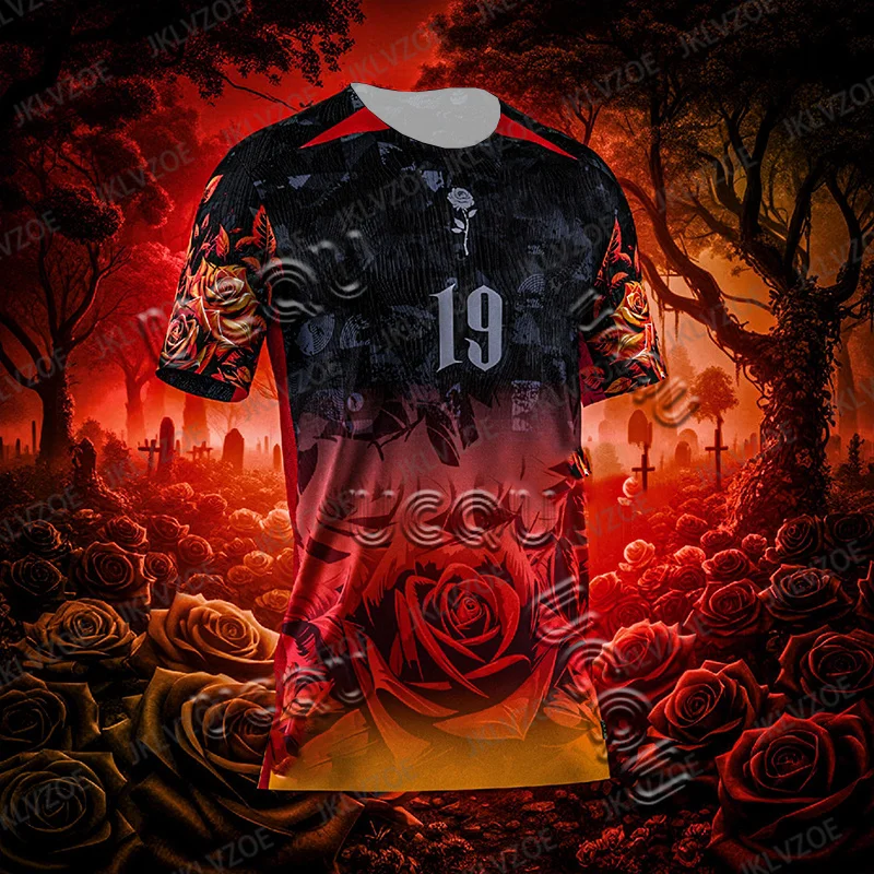 CHATGPT Designed Yamal No.19 Football Jersey 24/25 Special Edition 3D Print Kid Short Sleeve Quick Drying Mens Clothing Tshirt