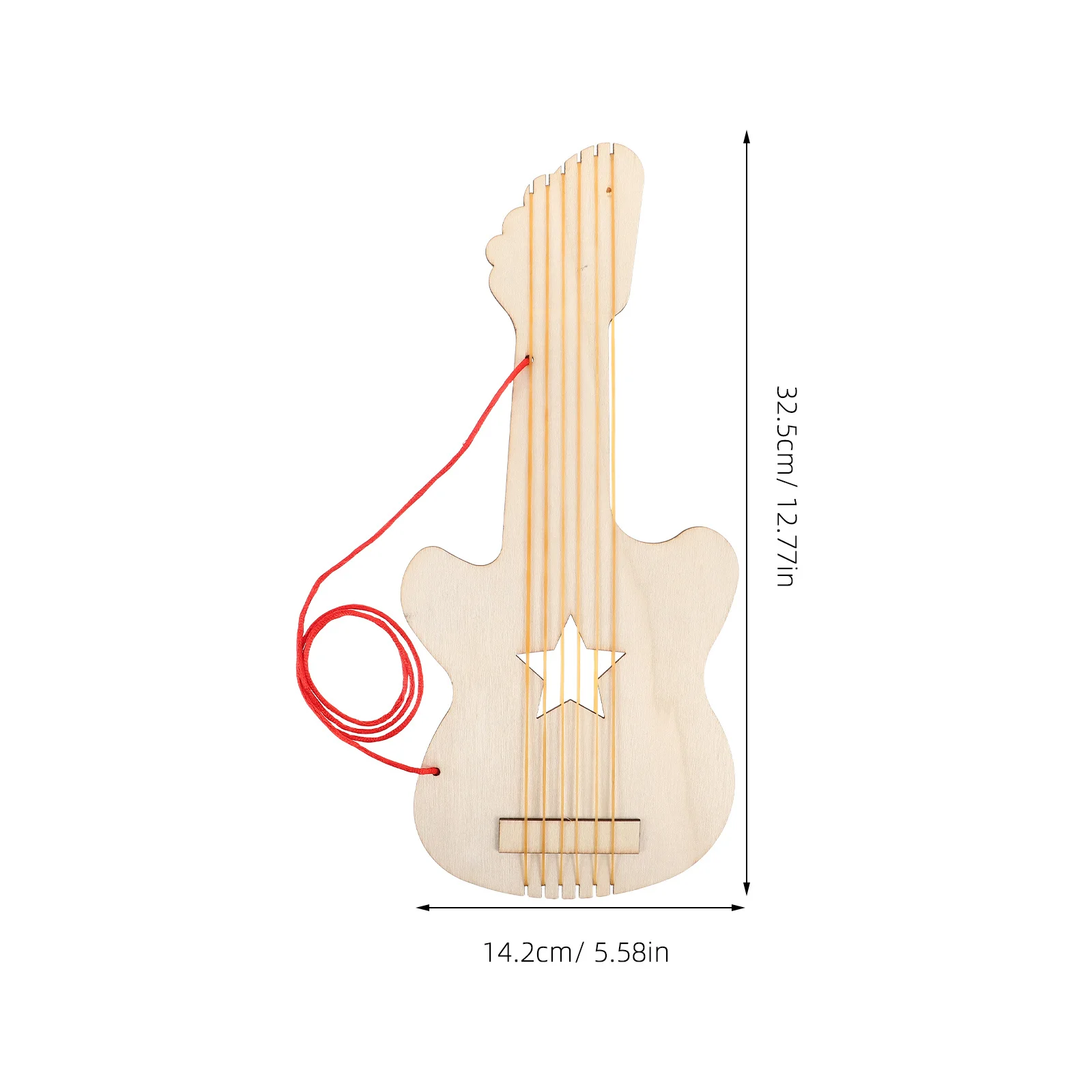 مجموعة أدوات يدوية للجيتار الخشبي غير المكتمل للأطفال مصنوعة يدويًا لوحة موسيقية فنية لمستلزمات حفلات أعياد الميلاد