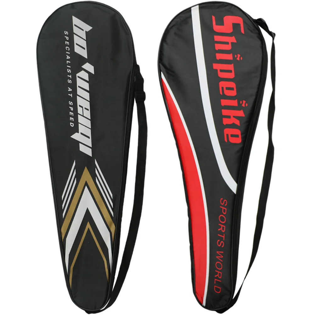 2 Pcs Badminton Shuttlecocks Outdoor Racket Pouch Universal Bag Black Reusable Child