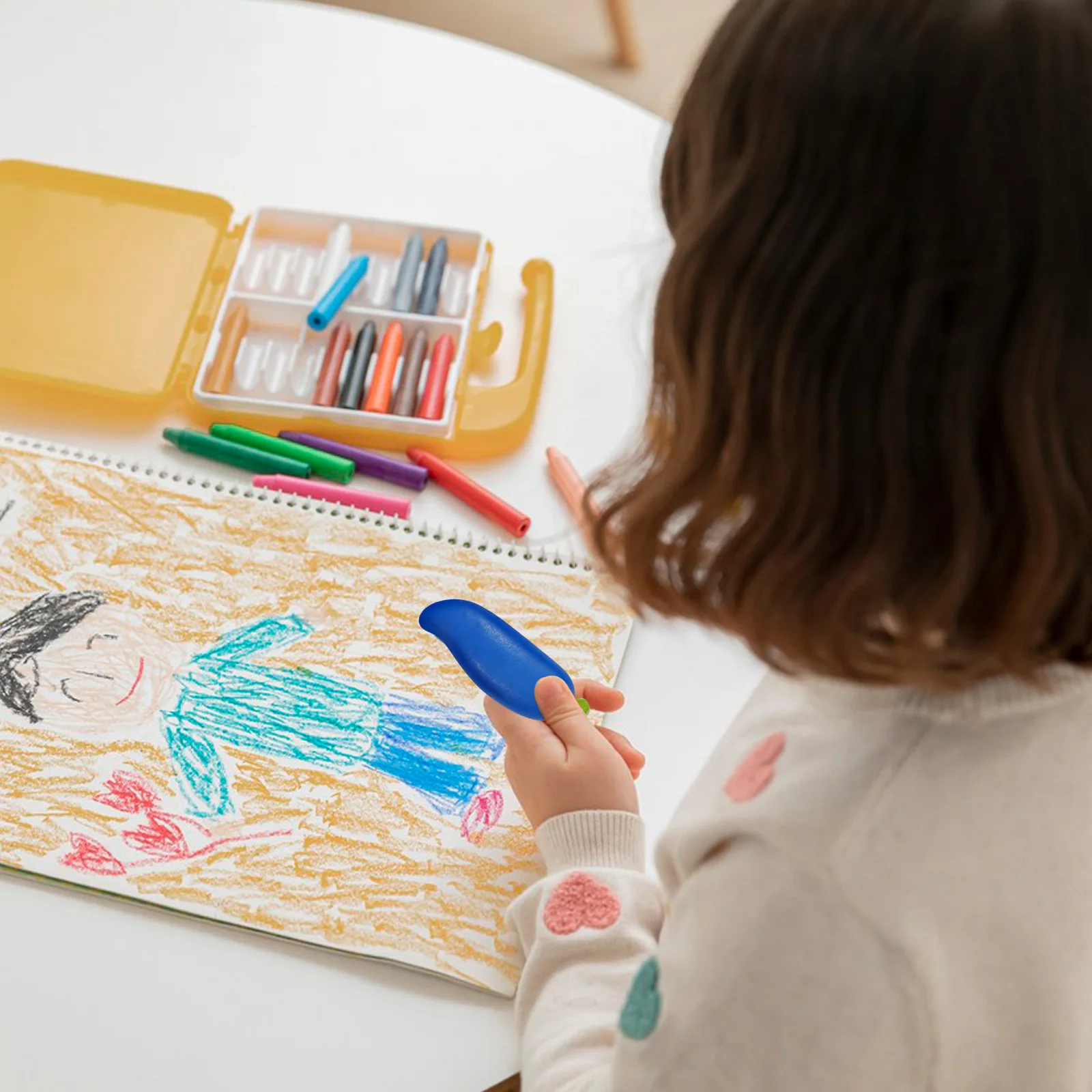 

12 Pcs Crayons Painted Colorful Handheld Drawing Fruits Shaped for