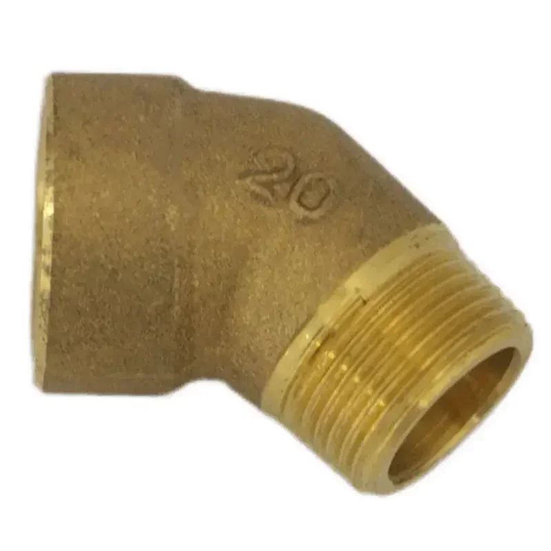 DN15/20/25/32/40/50/65/80/100 Brass Female To Male 45 Degree Elbow Pipe Fitting Coupler Connector Water Gas Oil Equal Diameter