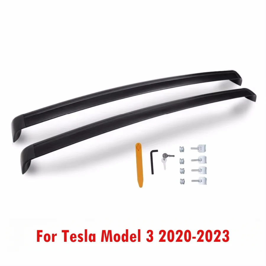 Afsluitbare Imperiaal Cross Bars Voor Tesla Model 3 Highland 2024 Model 3 20-23 Aluminium Dwarsbalken 75 kg Belasting Dakbagagedrager