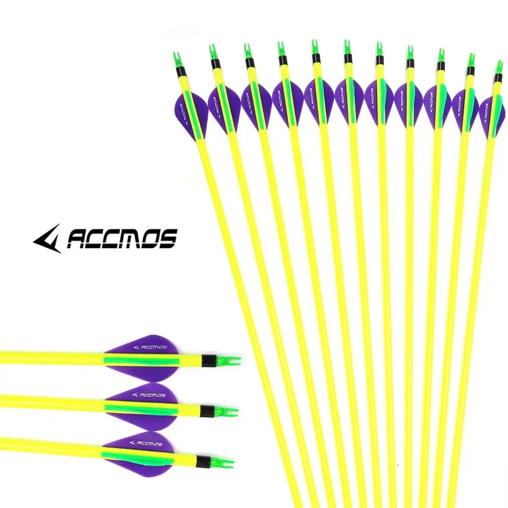 

Mixed Carbon Arrow Archery for Compound or Recurve Bow, Shooting Hunting, 7.8mm, 12 Pcs