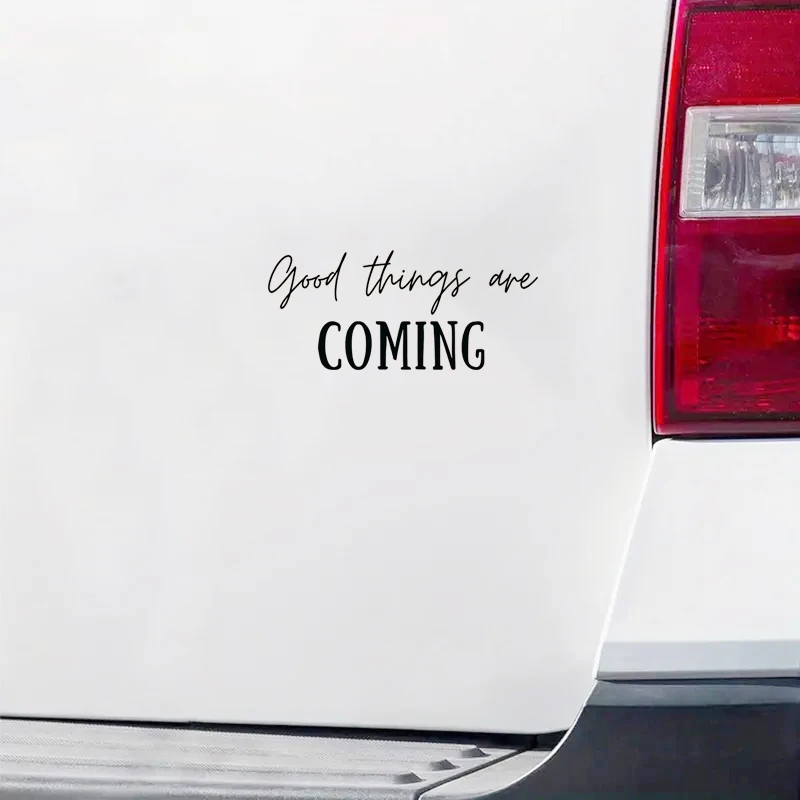 Good Things Are Coming, Mirror Makeup Mirror Stickers, Car Sticker, Car Window Decoration, Vinyl Sticker