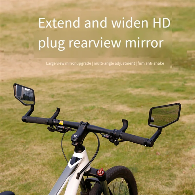 دراجة مرآة الرؤية الخلفية المقود نهاية الدراجة الجبلية واسعة النطاق الخلفي البصر عاكس قابل للتعديل مرآة الرؤية اليسار سهلة Installabh