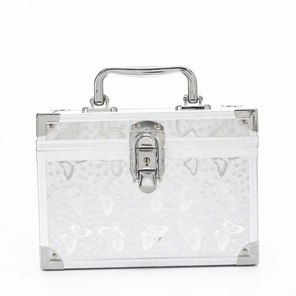 Portable Makeup Train Case Professional Cosmetic Organizer Box Storage Vanity Tool Carrying Container For Salon Manicure