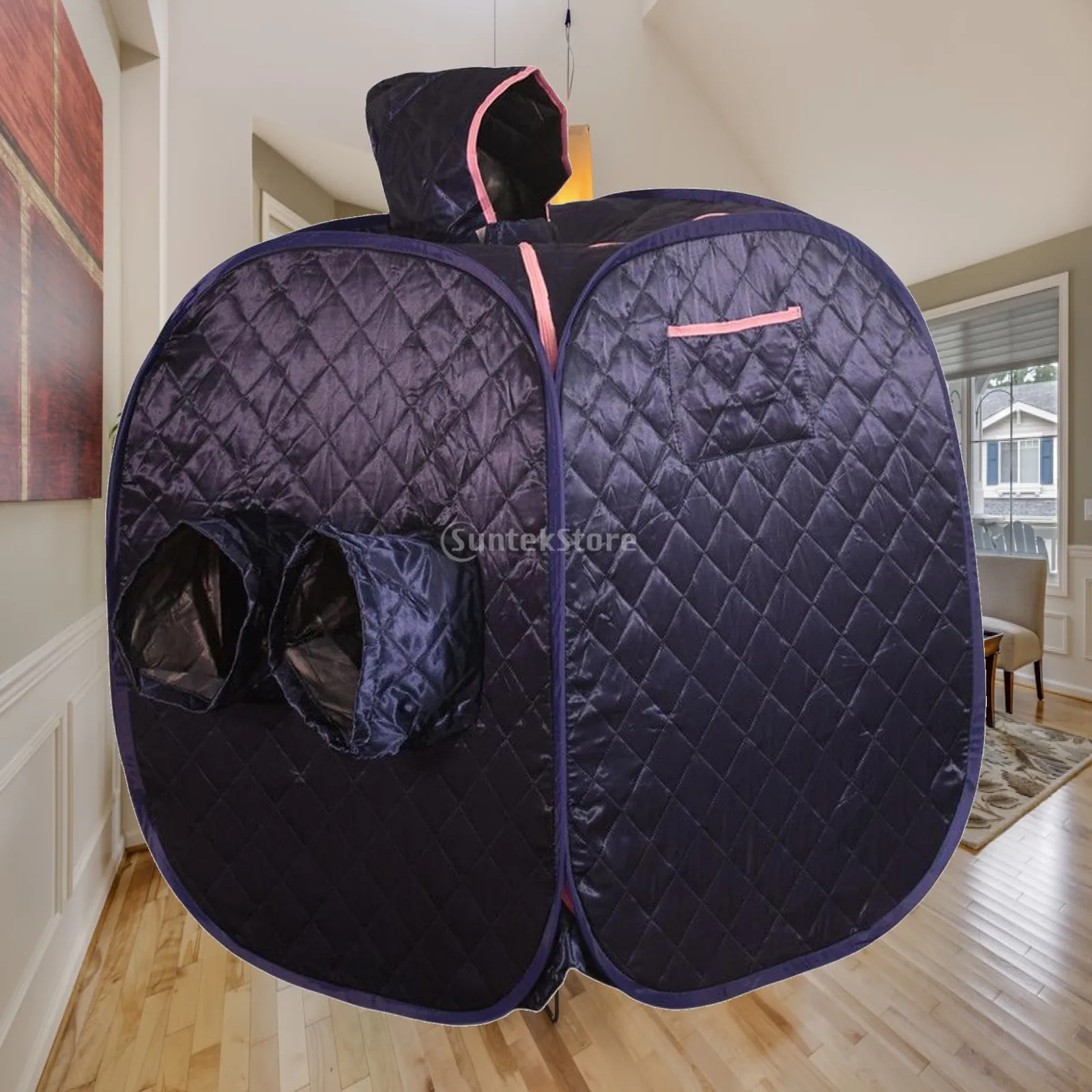 Folding Steam Sauna Room Tent Fast Heating Full Size Waterproof Material for Home Camp Beach Spa