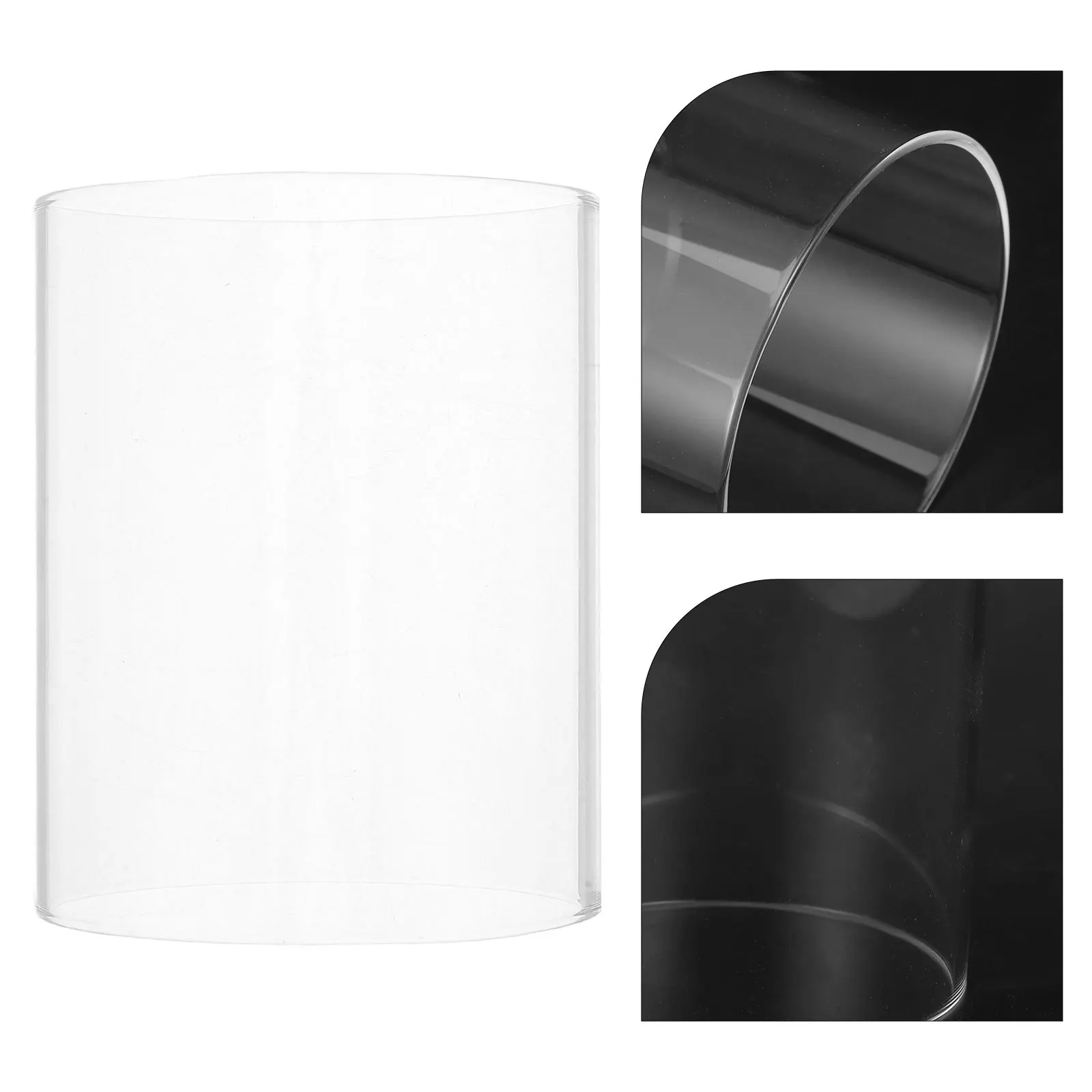 

High Borosilicate Glass Holder Sleeve Clear Elegant Design Simple Beauty Home Decor Transparent Shades