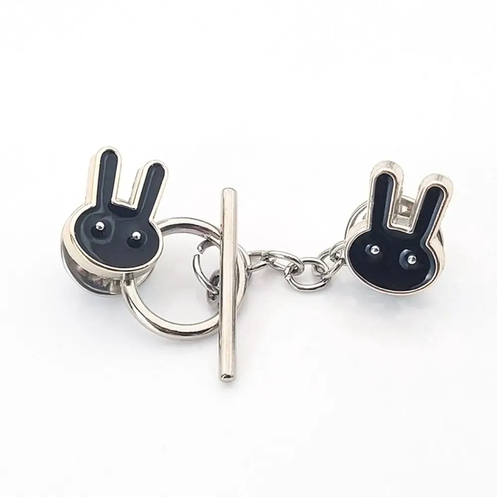 Rabbit Nail-Free Cardigan OT Buckle Crown Triangle Flower Anti-light Brooch Button Clasps Adjustable