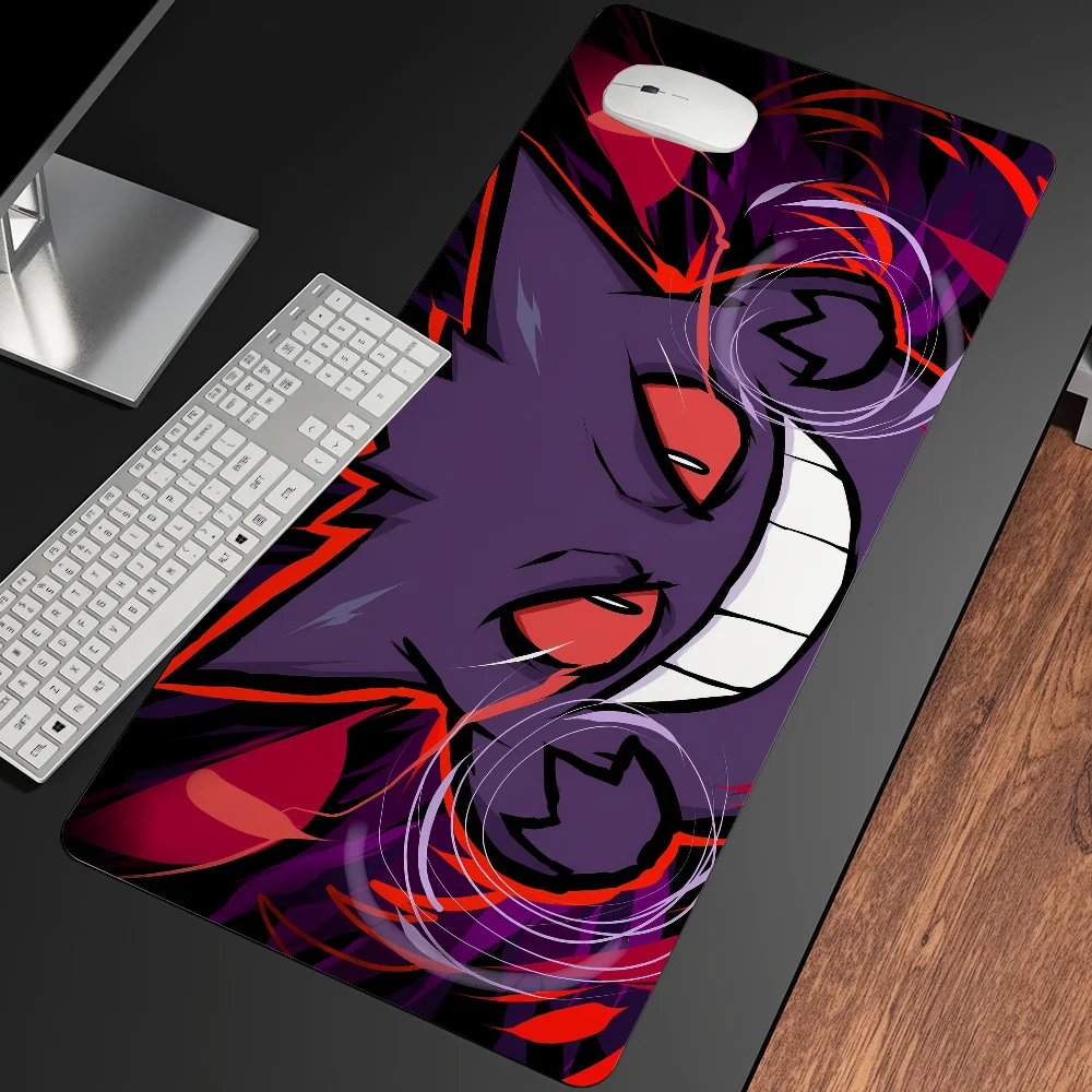 P-pokemon-gengar grande mousepad tapete de mesa com almofada acessórios de jogos prime gaming xxl teclado almofada estofamento