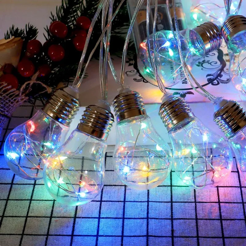 Solar LED Outdoor Bulb String Lights G50 Garden Waterproof Fairy Garland Christmas Wedding Party Decoration Solar Powered Light