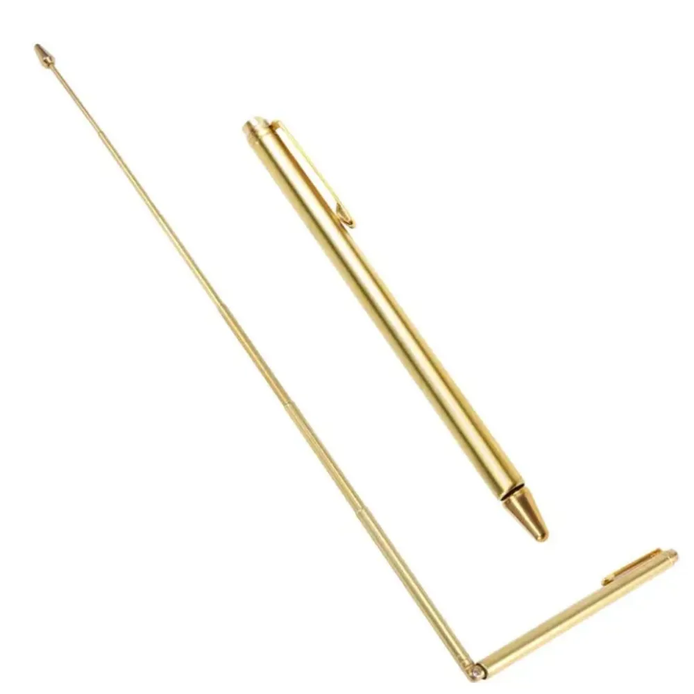 

2pcs Retractable Dowsing Rods 99.9% Pure Copper Dowsing Sticks Metal Detector Rod Pen for Water Gold Finding Treasure Hunting