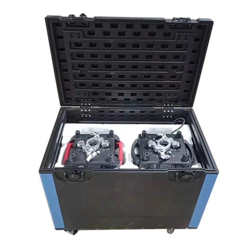 Custom fabricated flight case with 2pcs mobile headlights OEM and ODM support