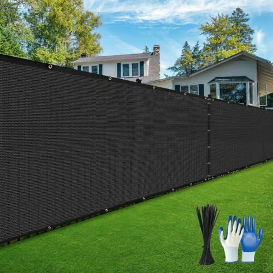 

Широкий экран-забор для конфиденциальности с перчатками, 6x50 футов, сверхпрочный, 220 г/м², 98% блокировки, для наружных стен, сада, двора, заднего двора