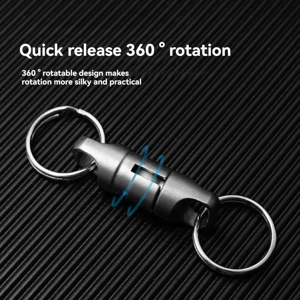 Llavero EDC de titanio mini universal con anillo giratorio - imagen 5