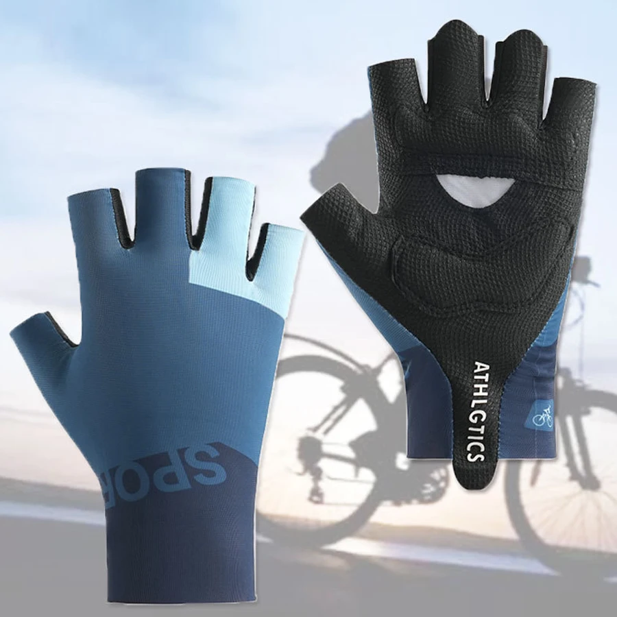 Halbfinger-Fahrradhandschuhe für Männer und Frauen, Frühlings- und Sommersport im Freien, rutschfest, verschleißfest, atmungsaktiv, Angelhandschuhe