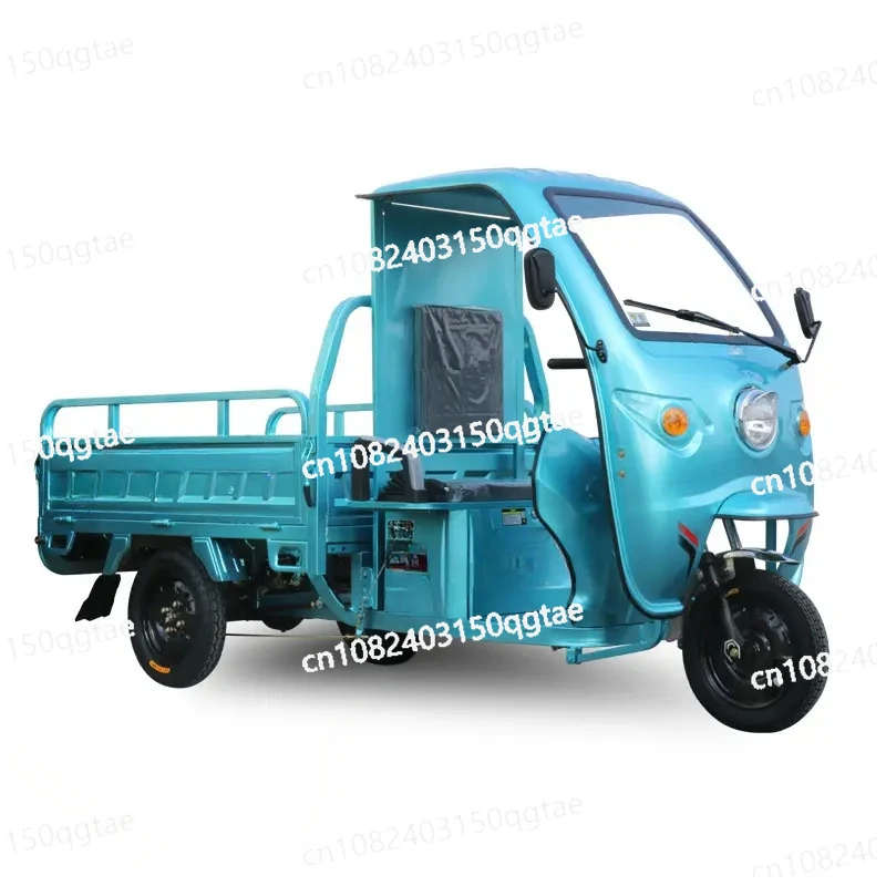 

Semi Enclosed Electric Tricycle Towing Semi Top Load 60V Cargo Motorcycle 200 Cabin Two Wheeled Motorcycle