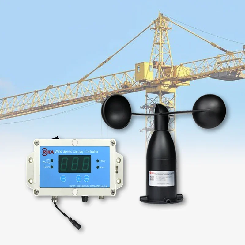 

RK150-01 Hot Selling Wireless Wired Crane Safety Monitoring Anemometers With Relay Alarm