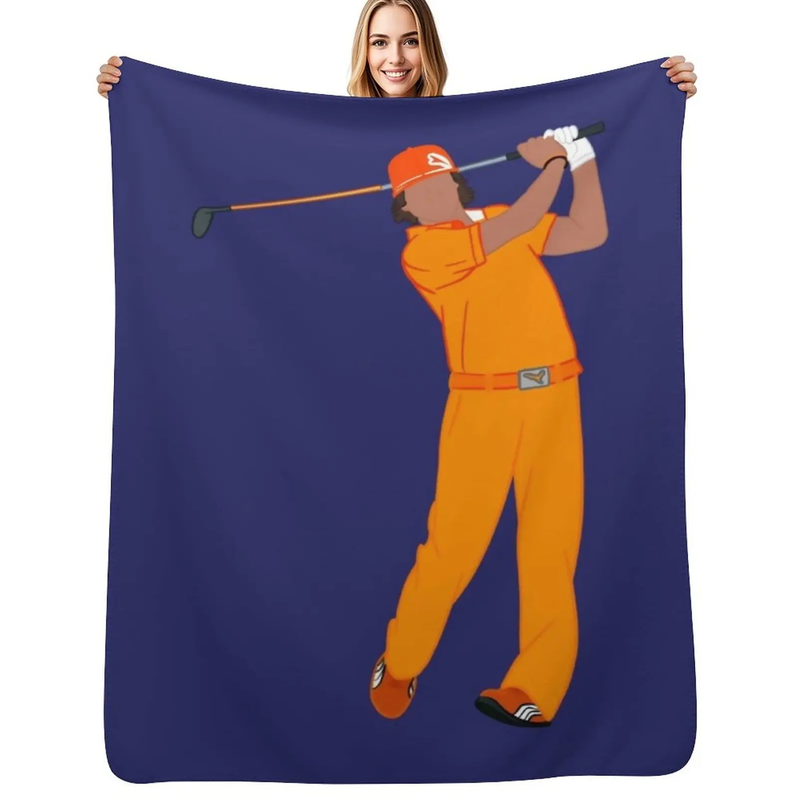 

Rickie Fowler Signature Orange Throw Blanket Luxury Throw For Decorative Sofa Extra Large Throw Soft Big Blankets